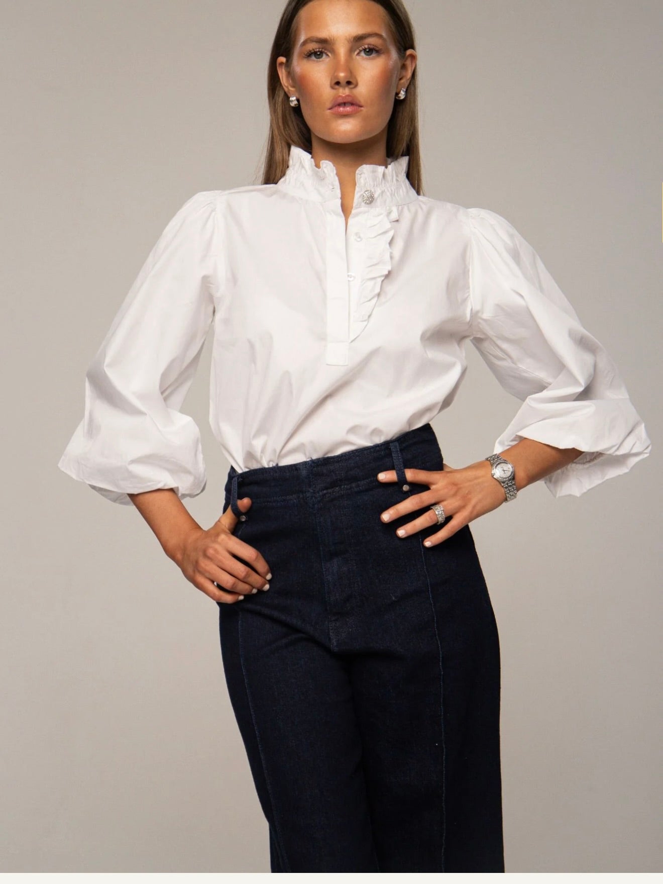 Ella Blouse, Sugar White