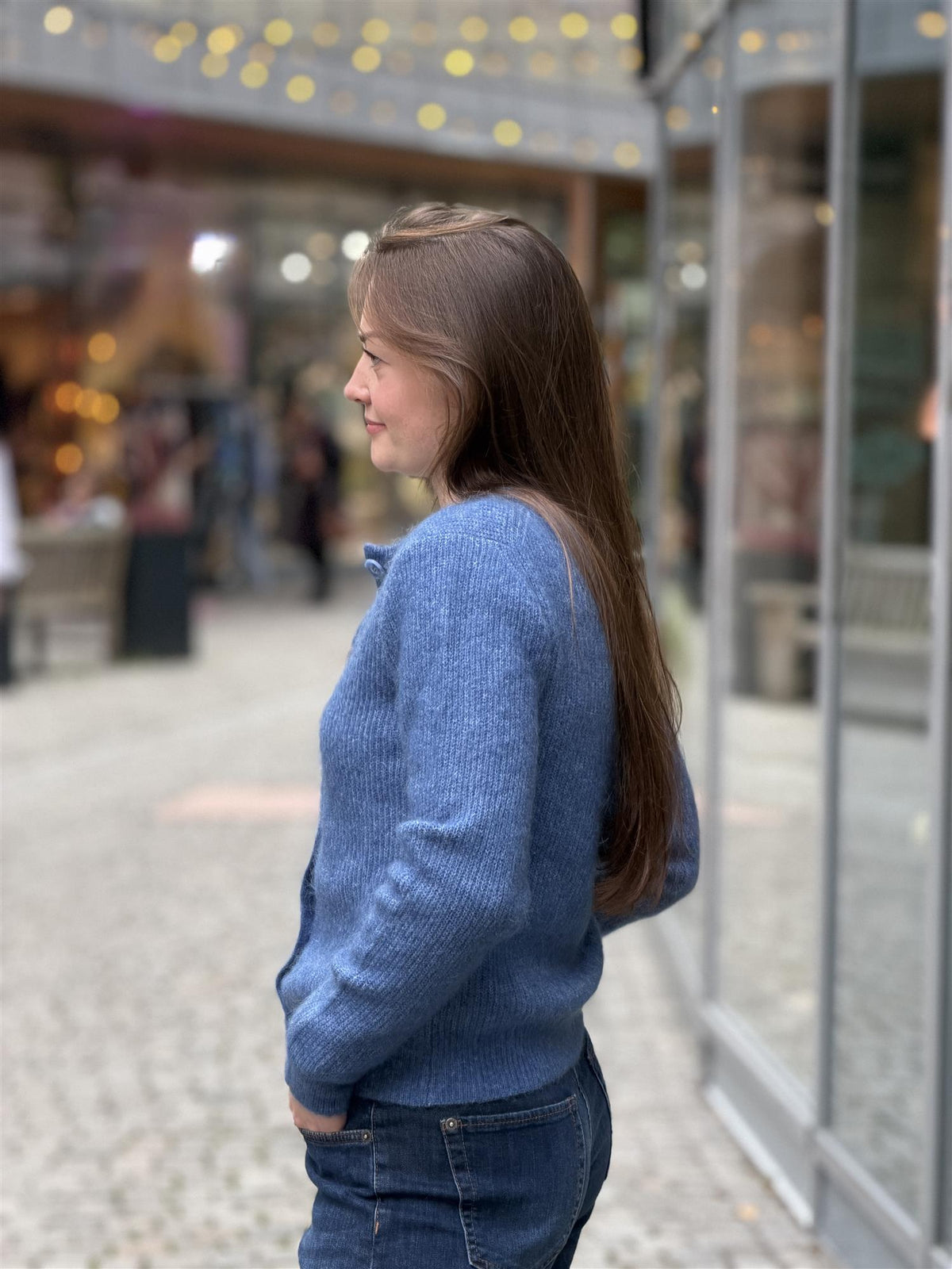 Aida Cardigan, Blue