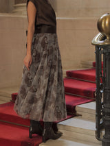 Choco Paisley Skirt