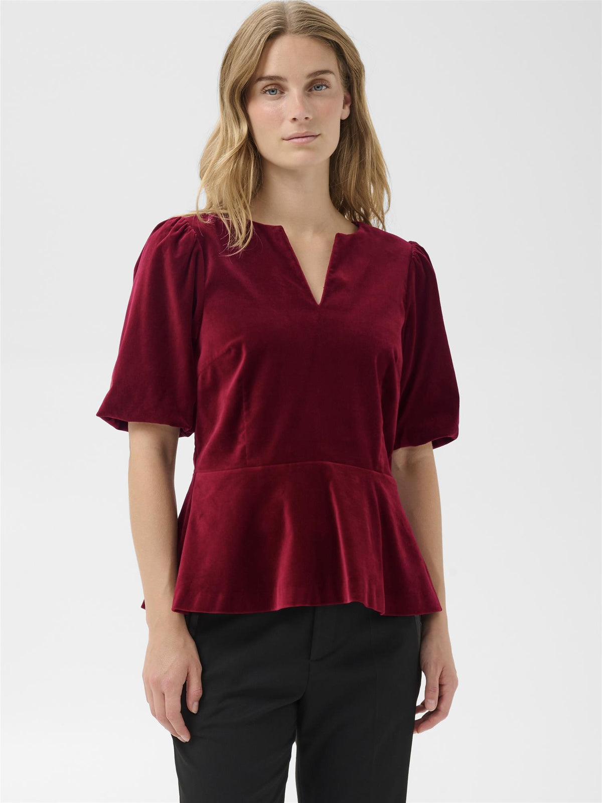 Daveena PW Blouse, Red
