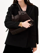 Blossom Medium Suede, Dark Brown