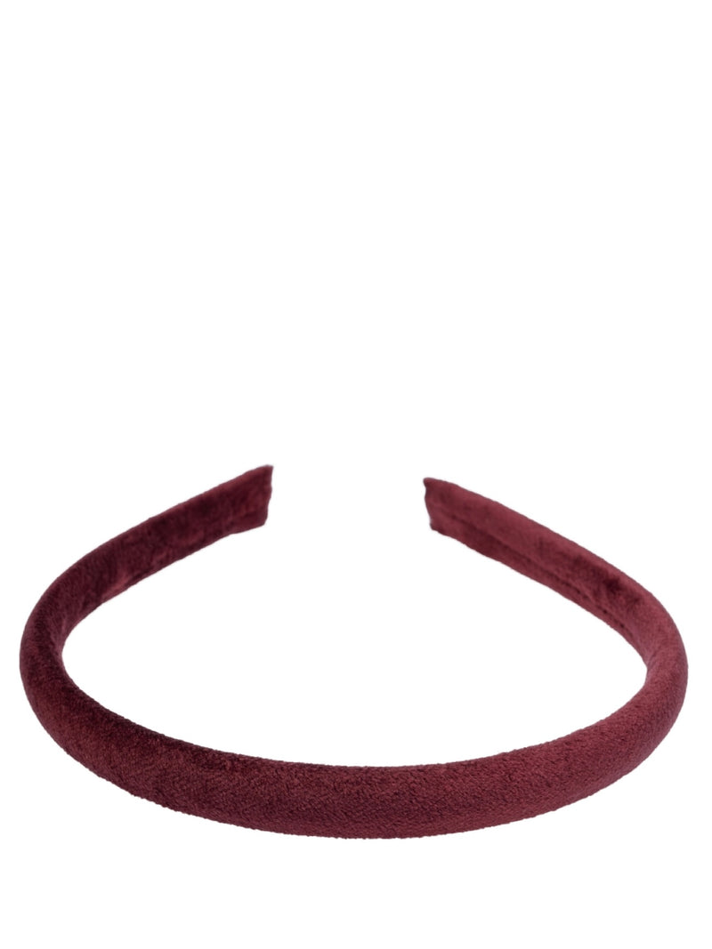 Velvet Hair Band Thin, Maroon
