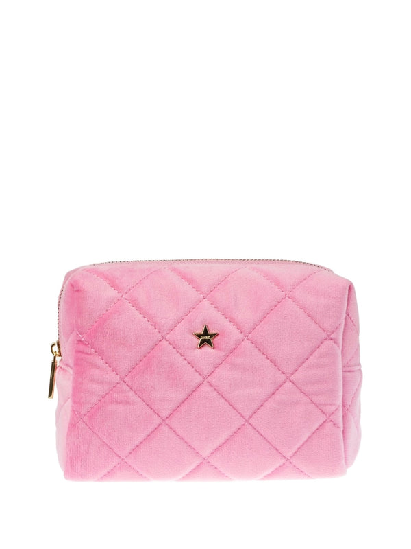 Velvet Square Make-Up Pouch S, Bubblegum Pink