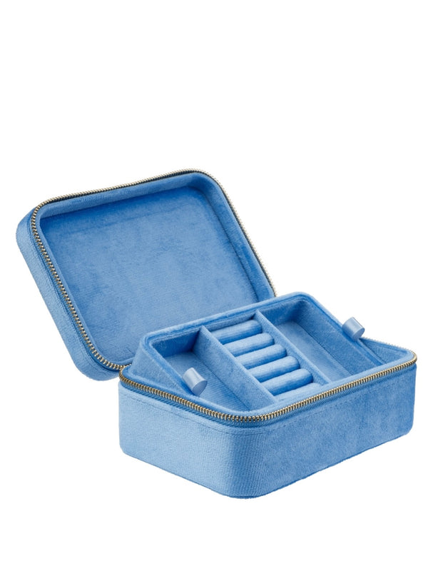 Velvet Jewellery Box, Ibiza Blue