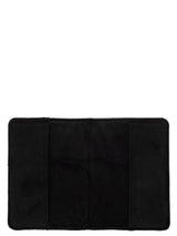 Velvet Quilted Passport Cover, Black