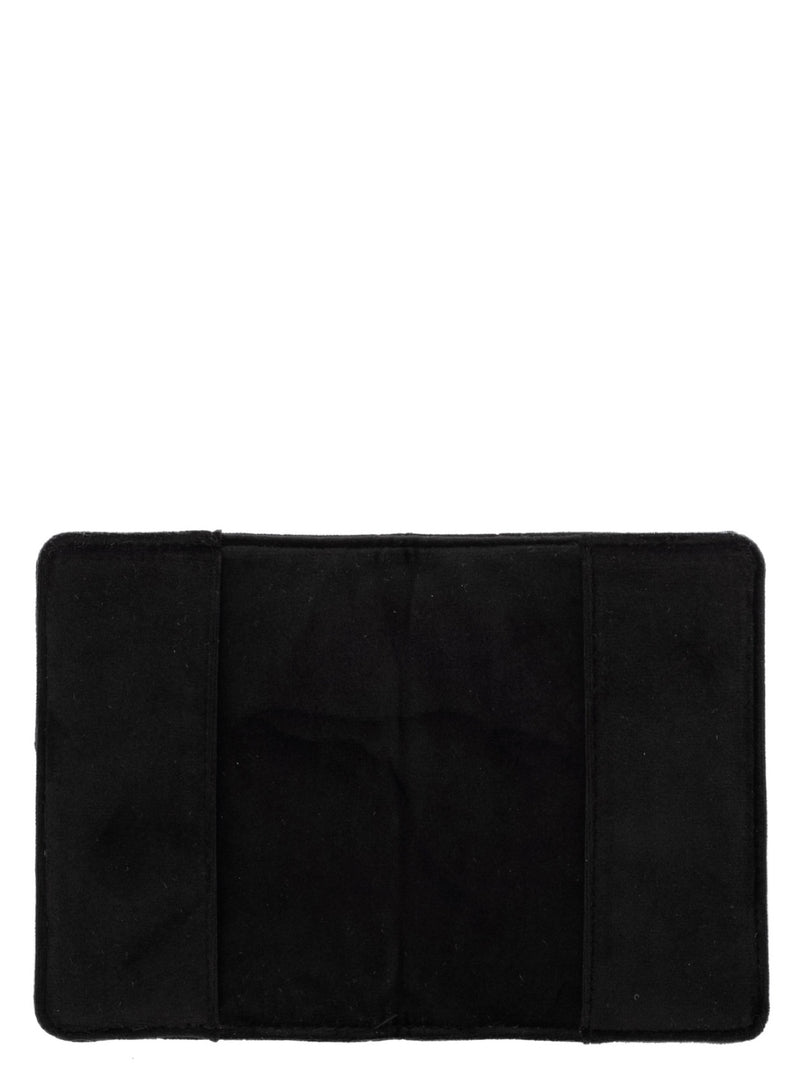 Velvet Quilted Passport Cover, Black