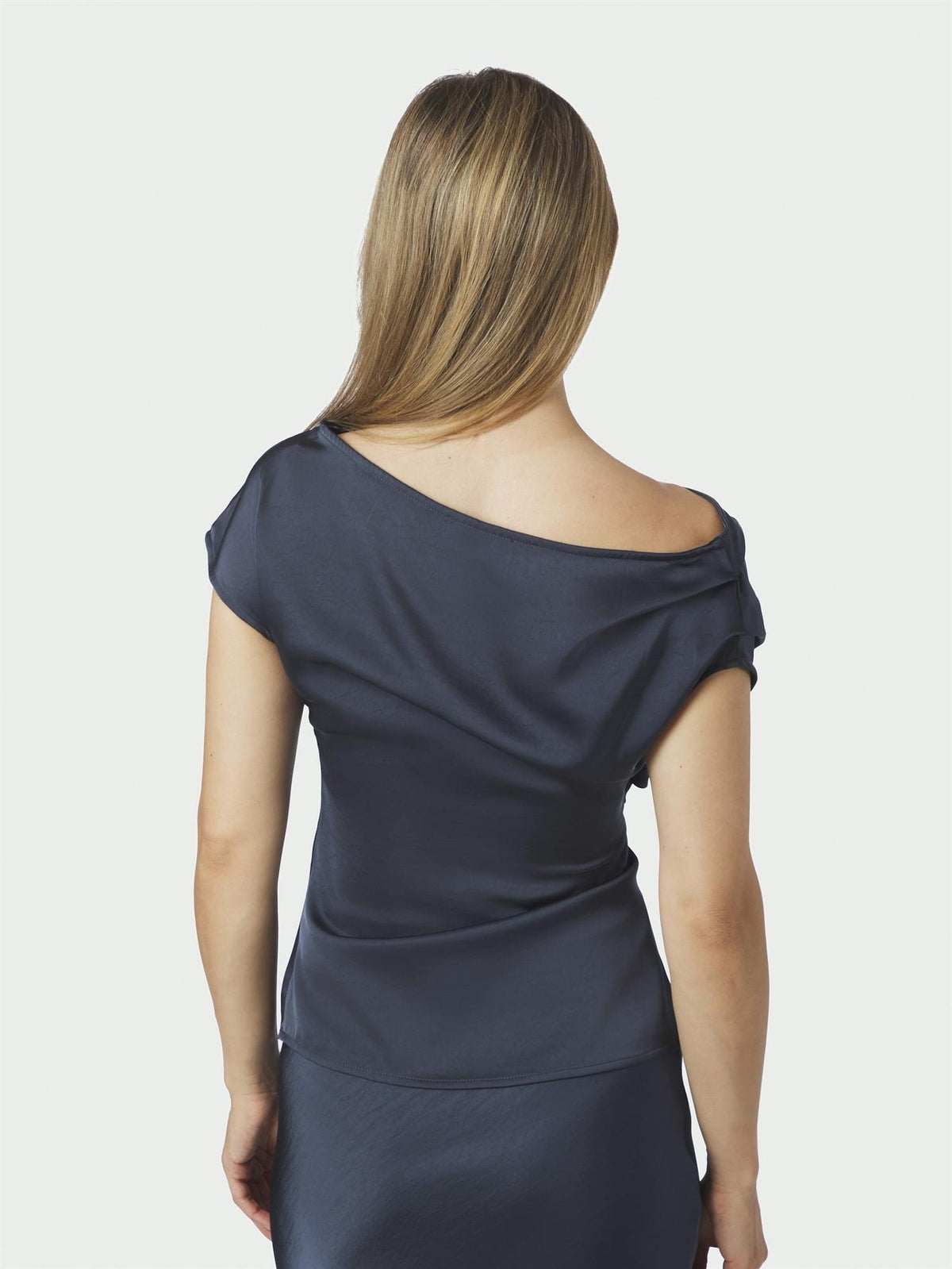 Mabelle Heavy Sateen Top, Blue