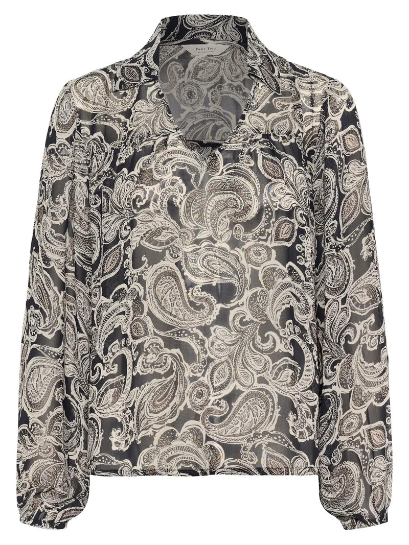 Nicholina PW Blouse, After midnight Paisley