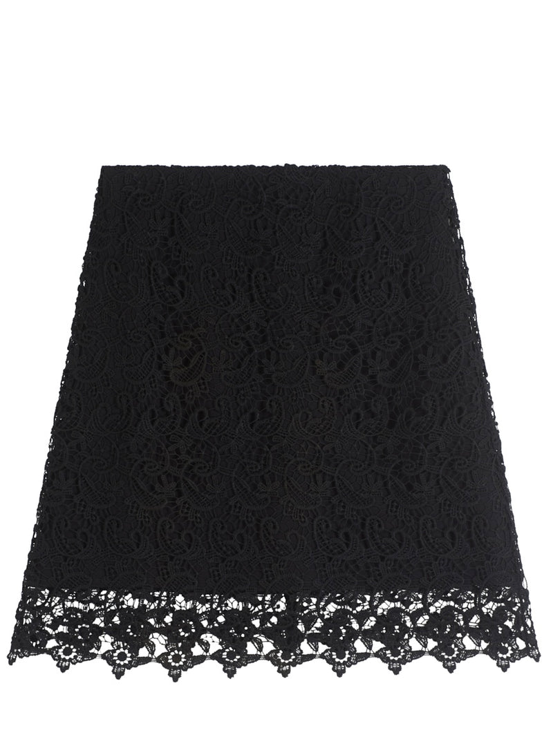 YVETTE Lace Skirt, Black