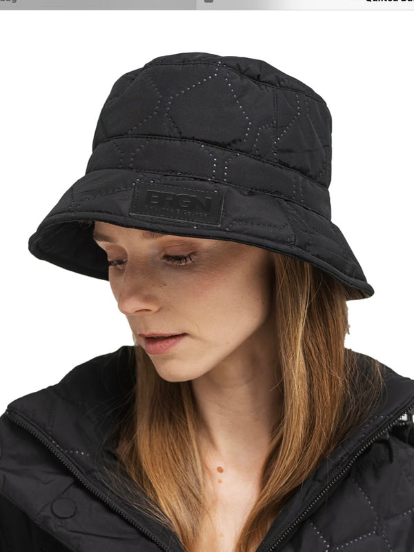 Bucket Hat, Quilted, New Black