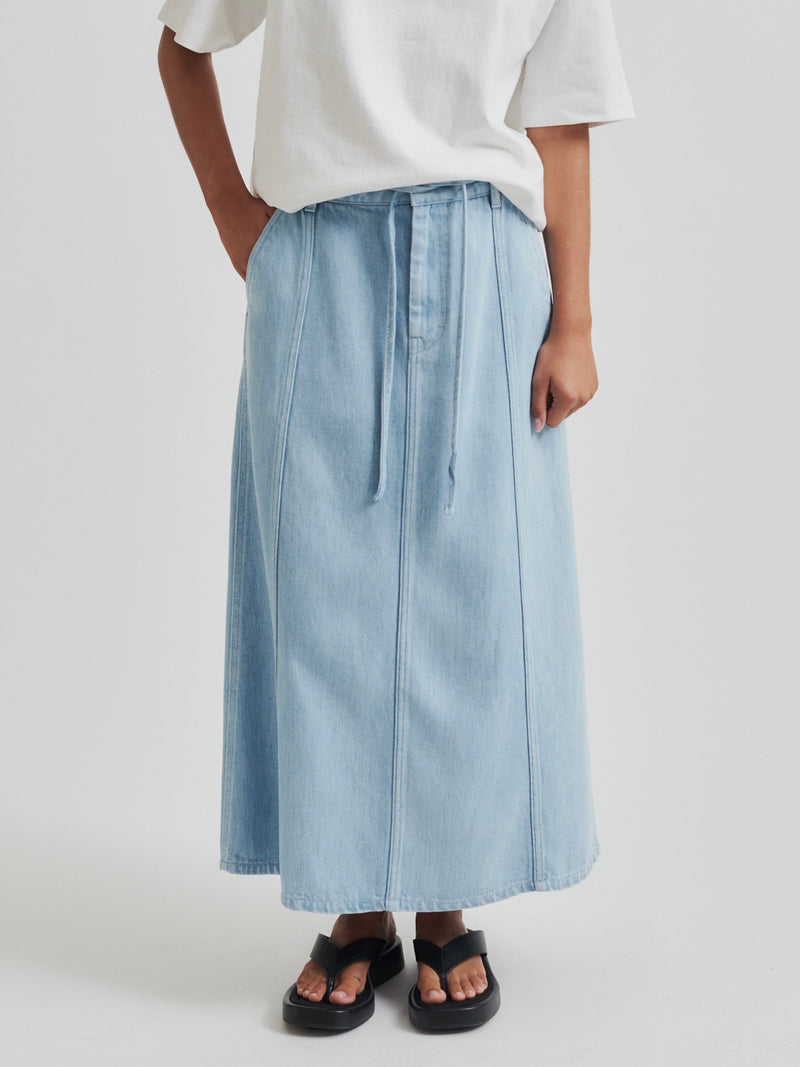 Irvin Denim Skirt, Light Blue Denim