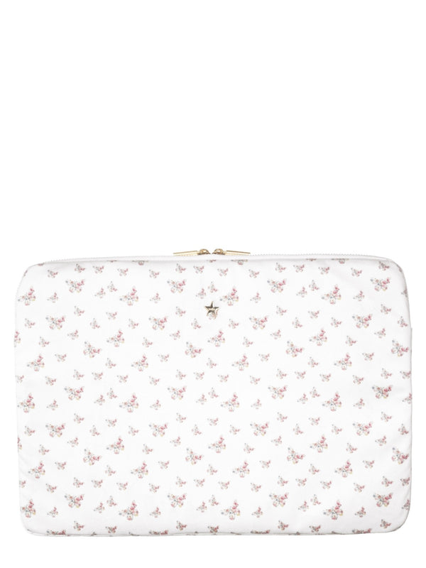 Velvet Mac Cover, Off White Butterfly Pattern