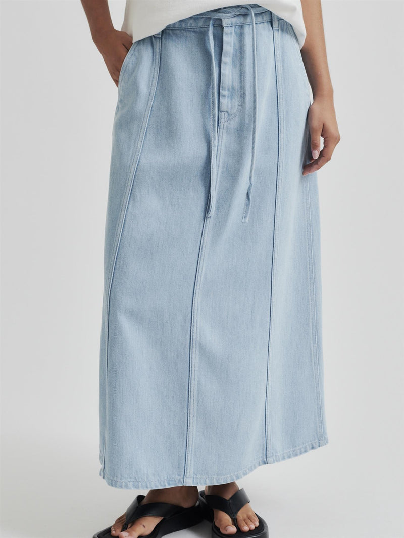 Irvin Denim Skirt, Light Blue Denim