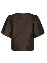 Aisa Brocade Blouse, Dark Brown