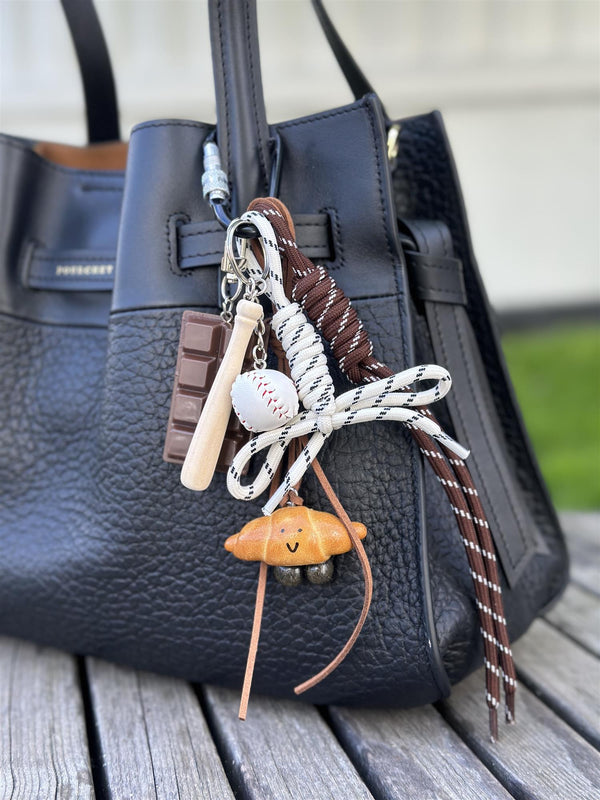 Bag Charm, Baseball Croissant