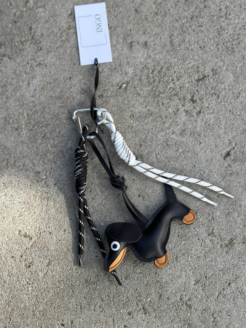 Bag Charm, Black Plane Dachs
