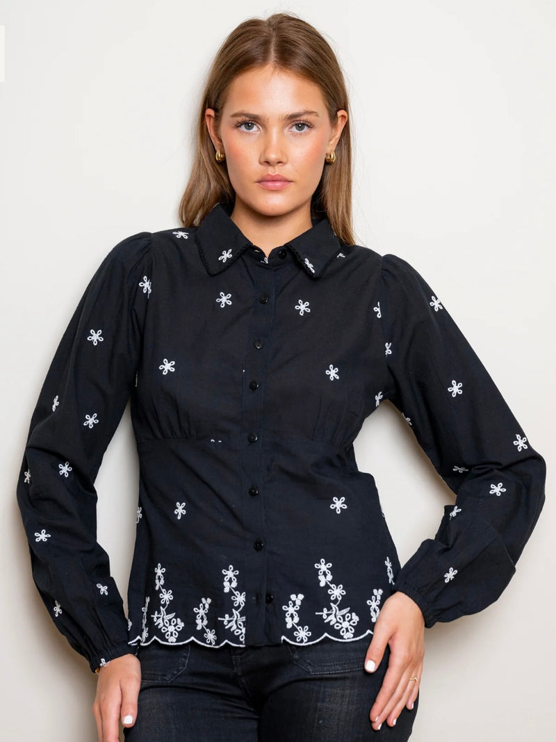 Live Blouse, Noir Embroidery