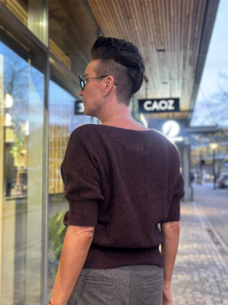 MOI Pullover, Red wine Melange