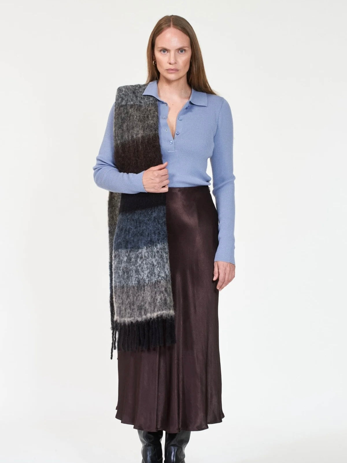 KHAI Scarf, Blue multi
