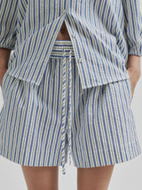 Serifa Shorts, White/Blue