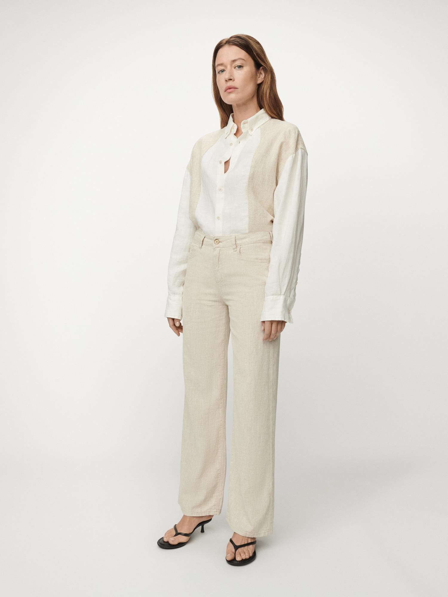 Culotte Linen, Rinse, Beige