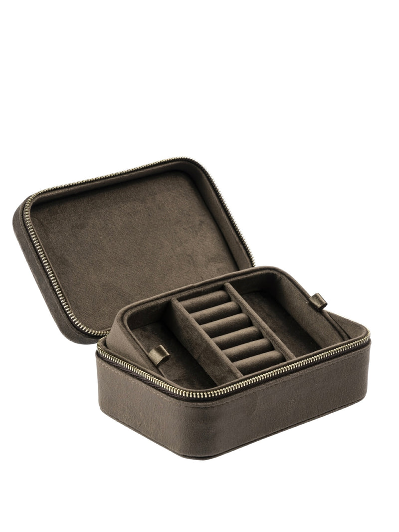 Velvet Jewellery Box, Chocolate Brown