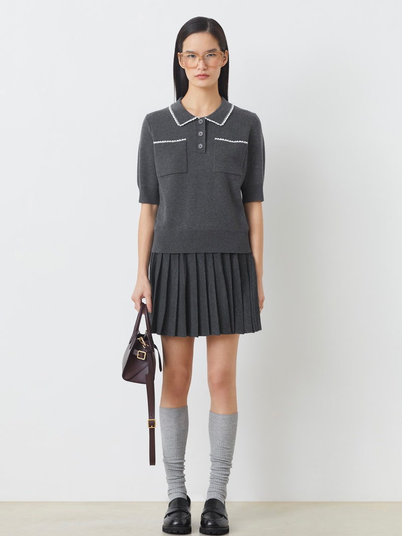 Polka Sweater, Black