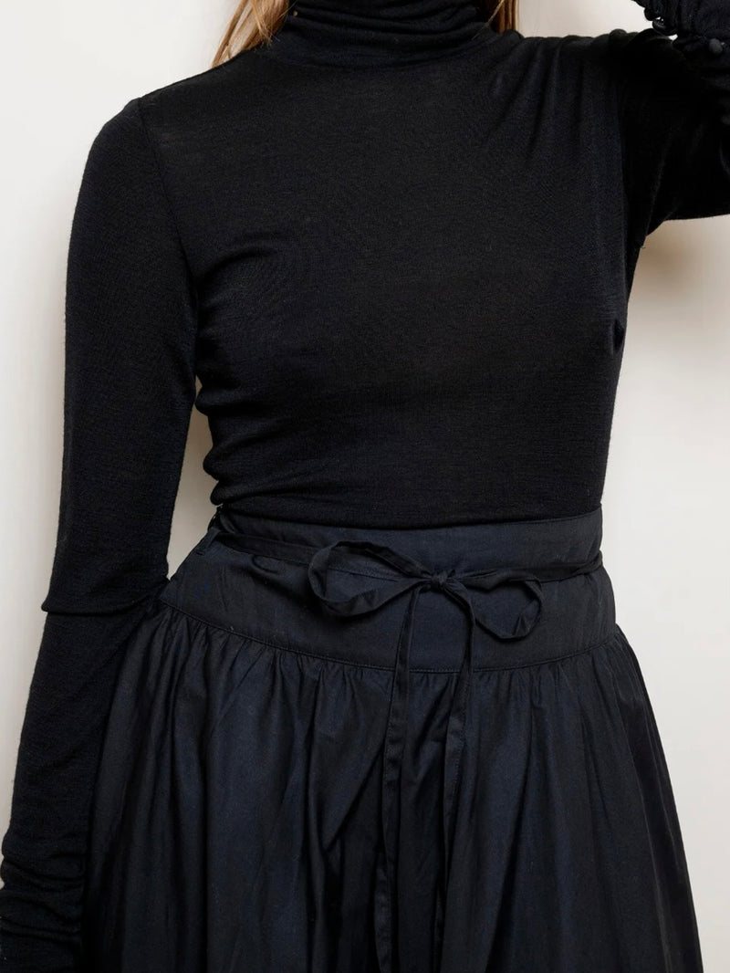 Astrid Skirt, Ebony Poplin