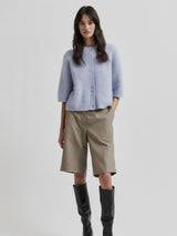 Andrea Knit Rib Cardigan, Blue