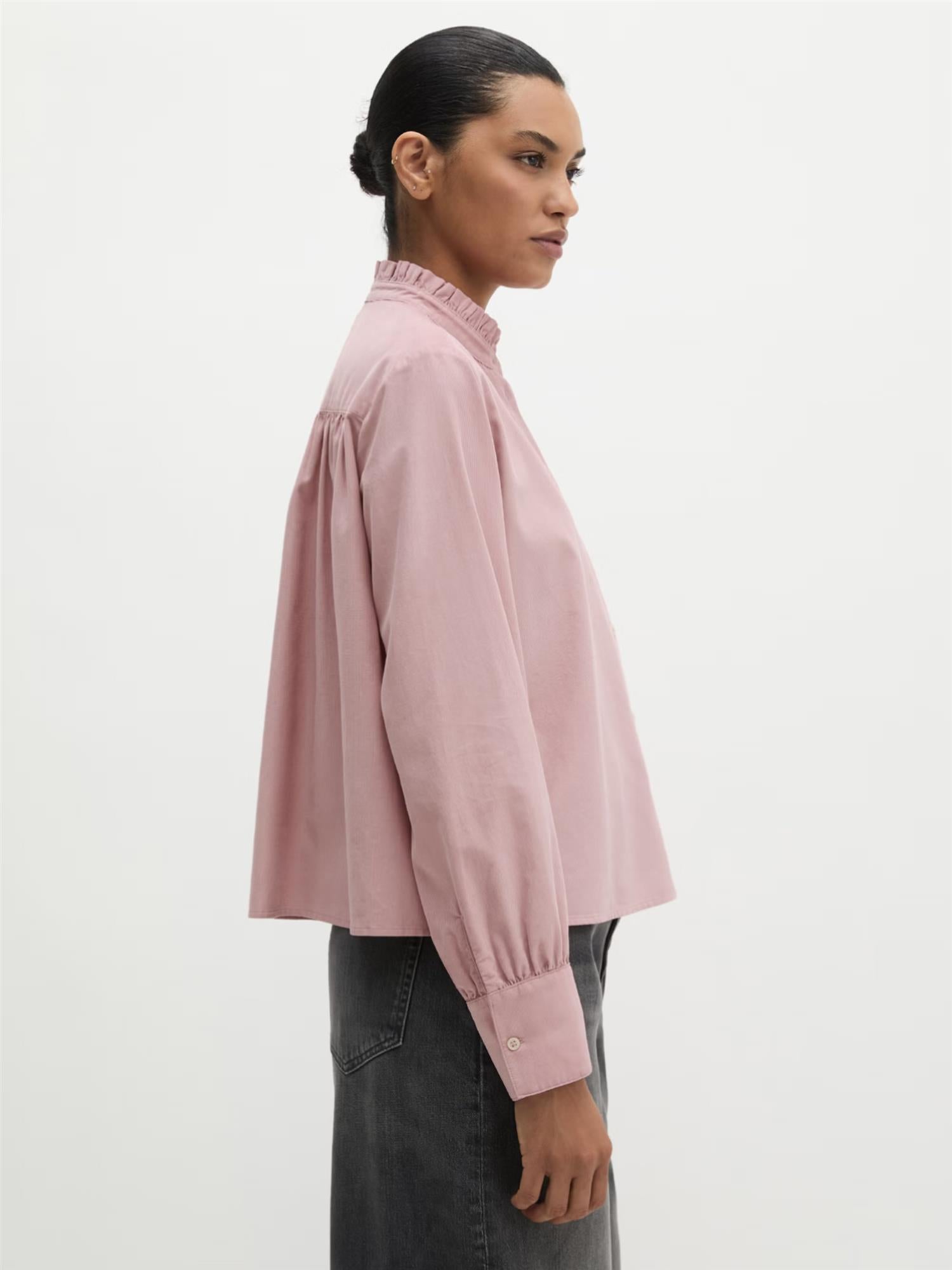 Woven Blouse, Misty Rose