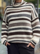 STELLAR Pullover, Off White/Brown