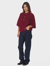 Benuta Fluffy Knit Cardigan, Red