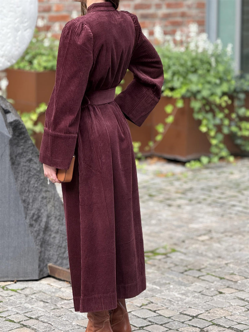 Corduroy Belt Dress