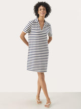 Rositta PW Dress, White/Blue