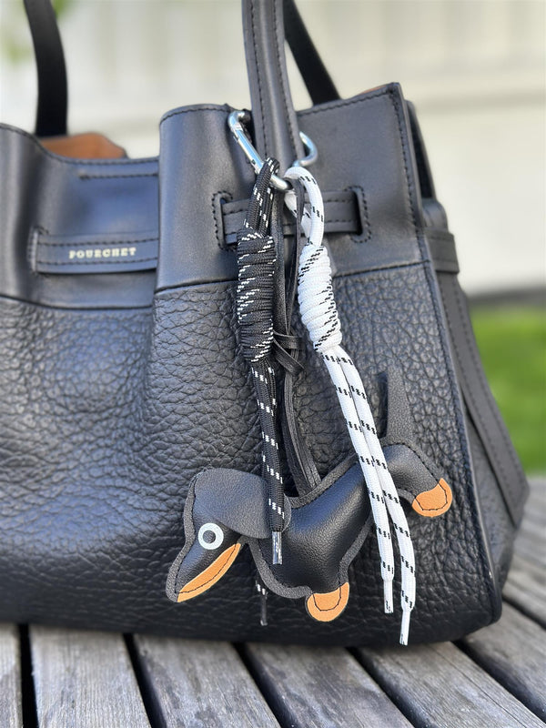 Bag Charm, Black Plane Dachs