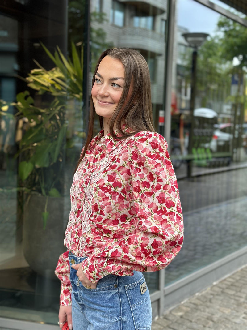 Cotton Slub Shirt, Poppy Field