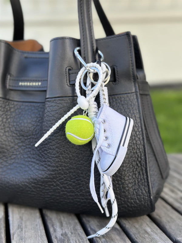 Bag Charm, White Tennis Converse