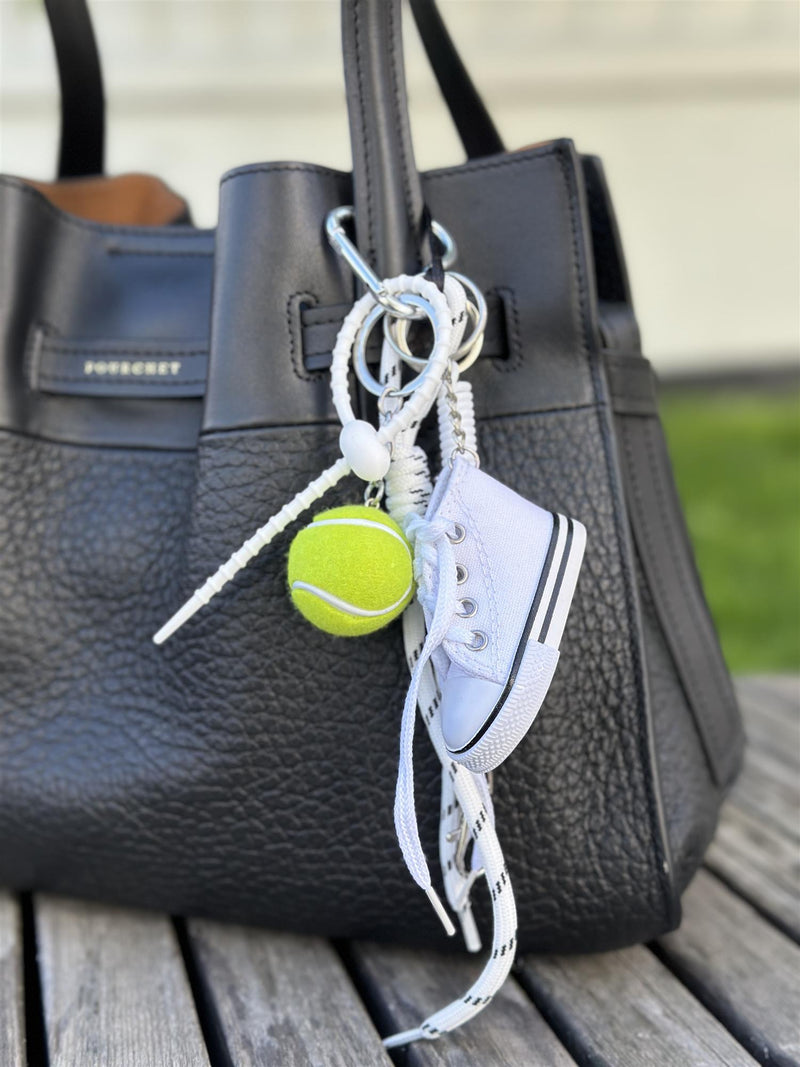 Bag Charm, White Tennis Converse