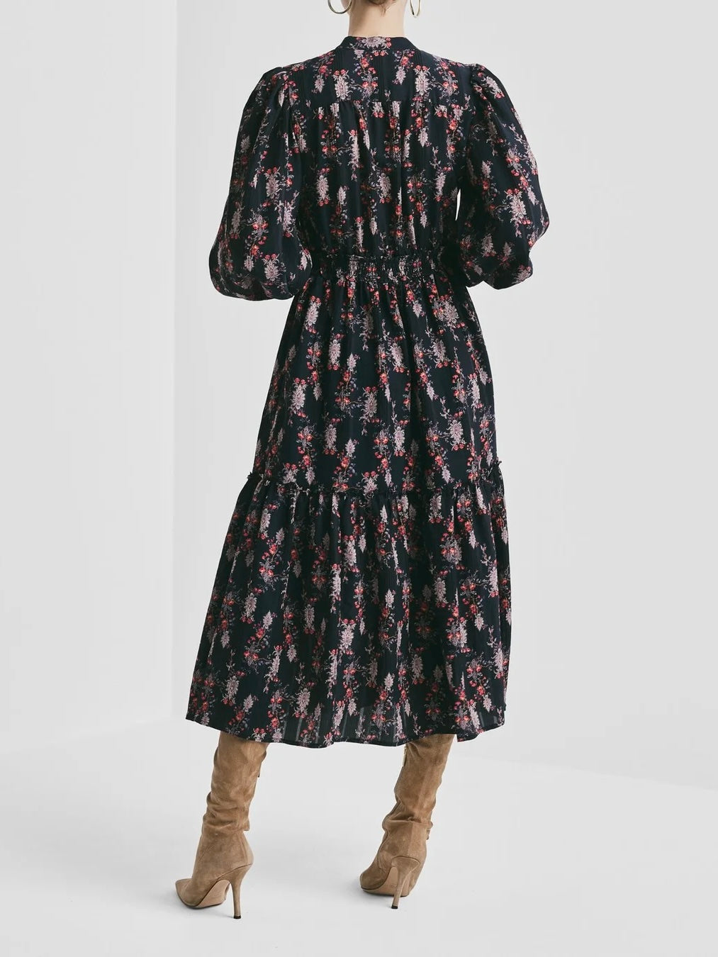 Bohemian Belt Dress, Midnight Paisley