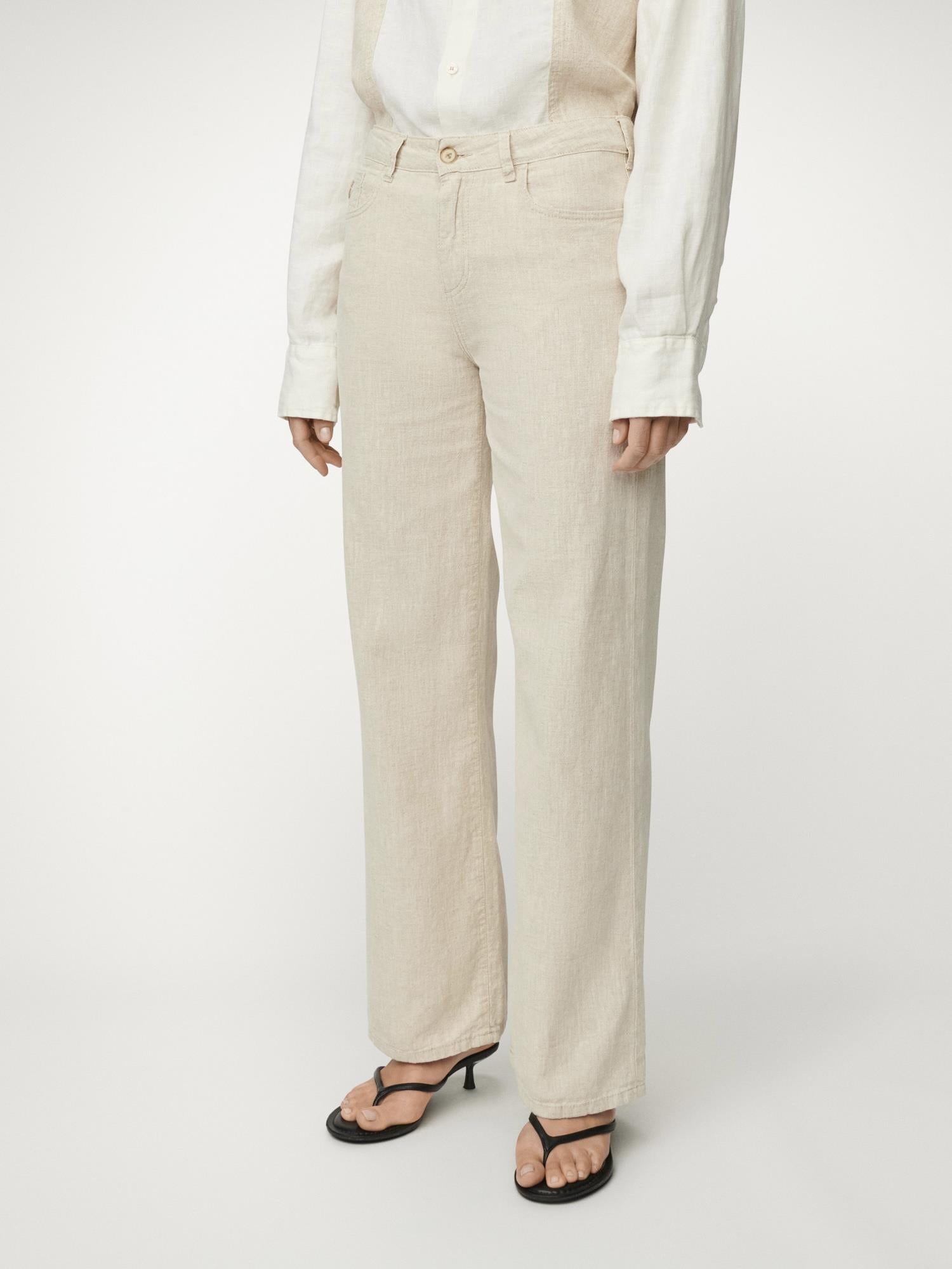 Culotte Linen, Rinse, Beige