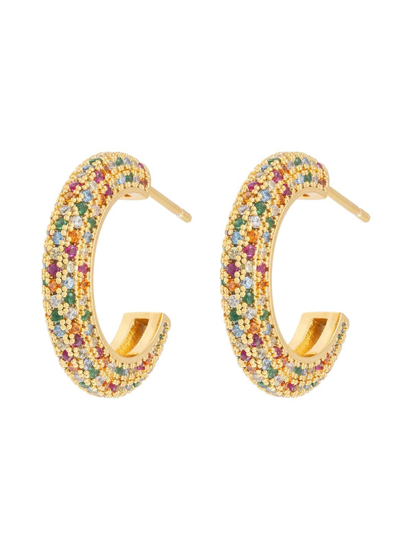 Medium Chunky Hoops, Multi