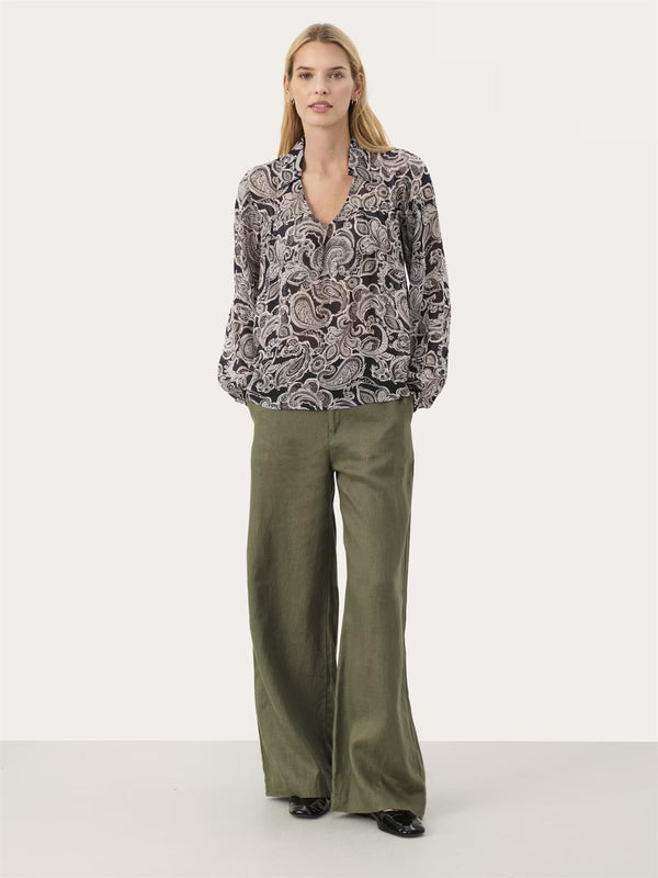 Nicholina PW Blouse, After midnight Paisley