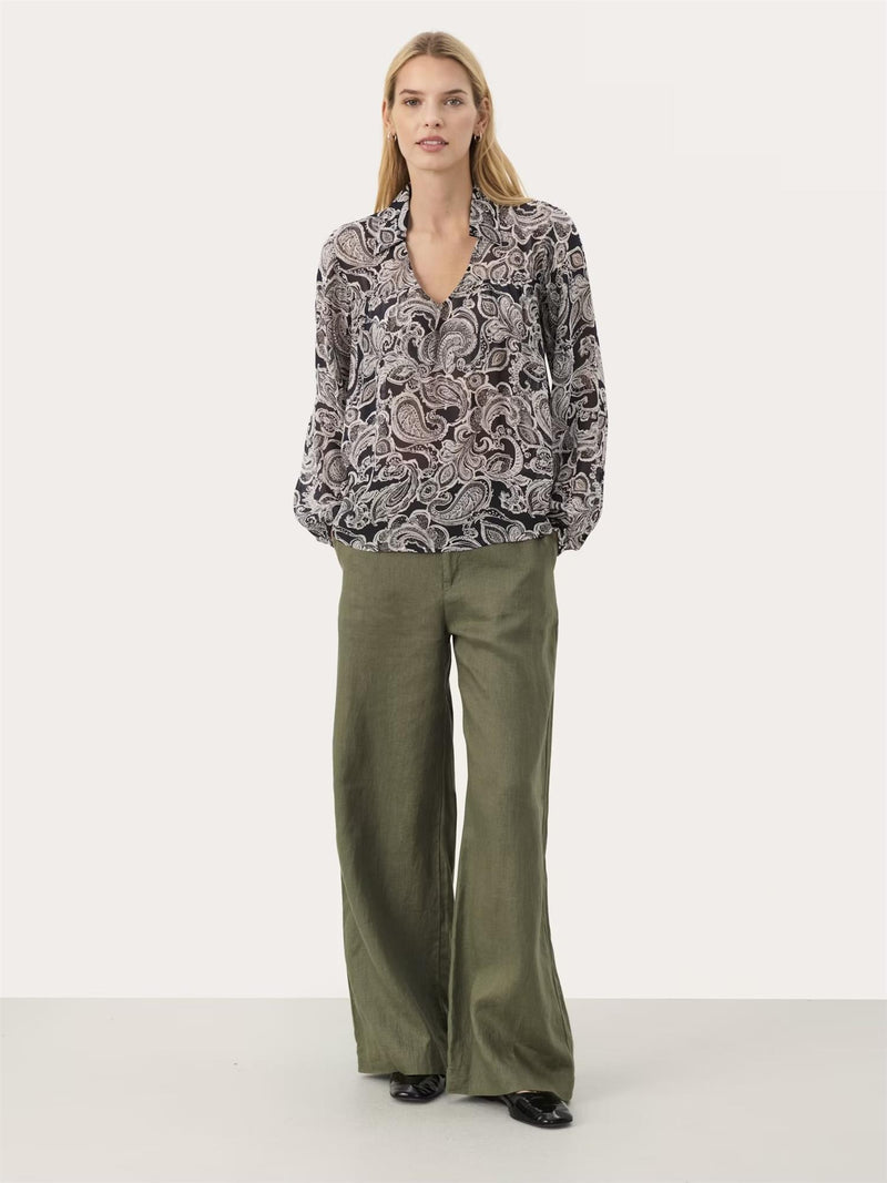 Nicholina PW Blouse, After midnight Paisley