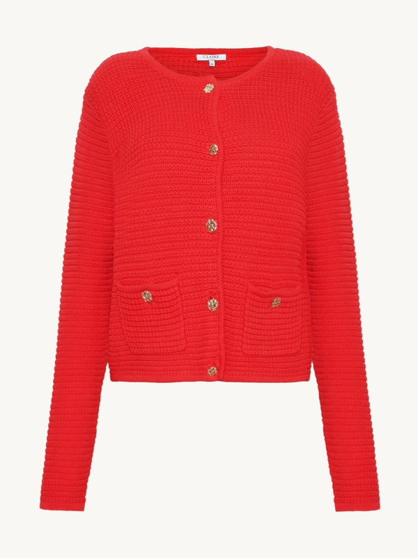 Chalina - Knitjacket, Red