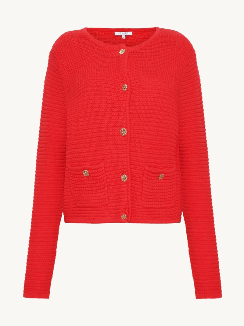 Chalina - Knitjacket, Red