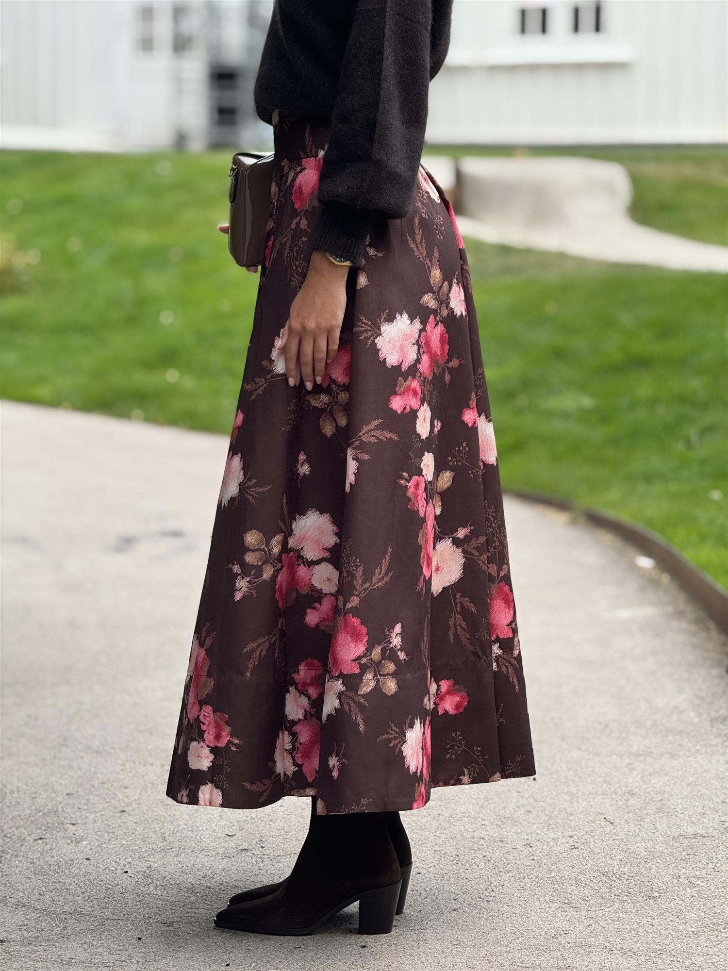 Taffeta Maxi Skirt