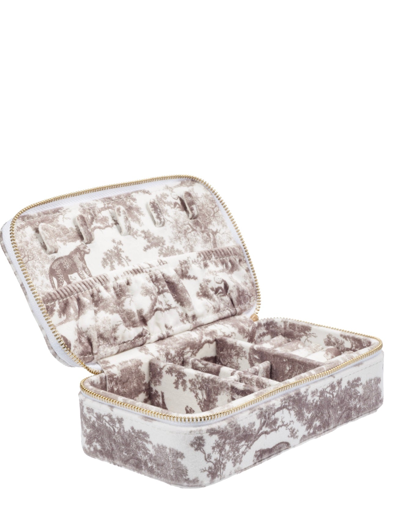Velvet Jewellery Box, Taupe Savannah