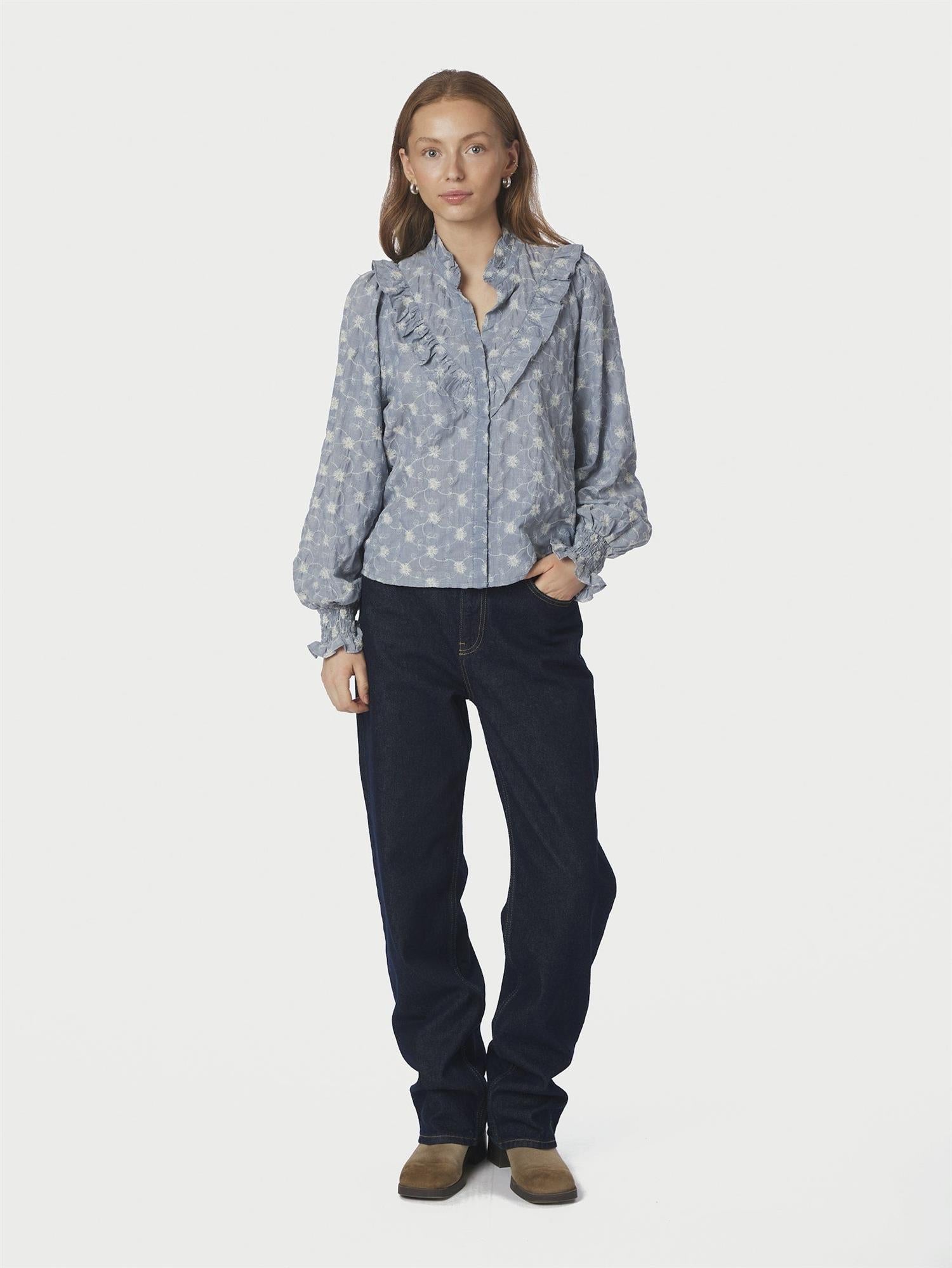 Degas Delicate Blouse Dusty Blue