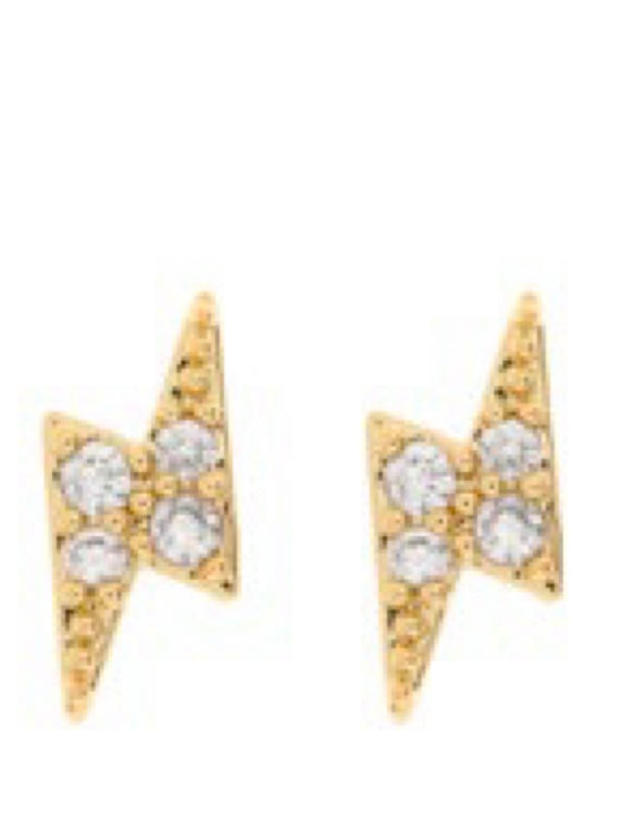 Joey - Crystal Lightning Stud Earring