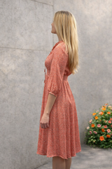 Dotta Drops Dress, Coral